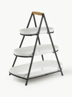Etagere Tower mit abnehmbaren Ablageflächen aus Porzellan