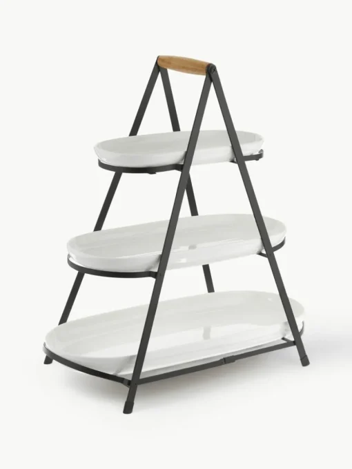 Etagere Tower mit abnehmbaren Ablageflächen aus Porzellan