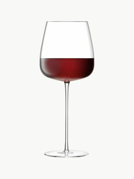 Filigrane mundgeblasene Rotweingläser Wine Culture, 2 Stück