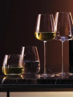 Filigrane mundgeblasene Weißweingläser Wine Culture, 2 Stück
