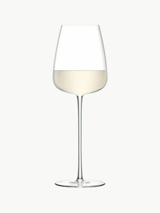 Filigrane mundgeblasene Weißweingläser Wine Culture, 2 Stück