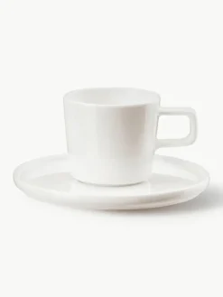 Fine Bone China Tassen Oco mit Untertassen, 6 Stück