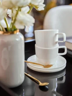 Fine Bone China Tassen Oco mit Untertassen, 6 Stück