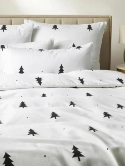 Flanell-Bettdeckenbezug X-mas Tree mit weihnachtlichem Motiv