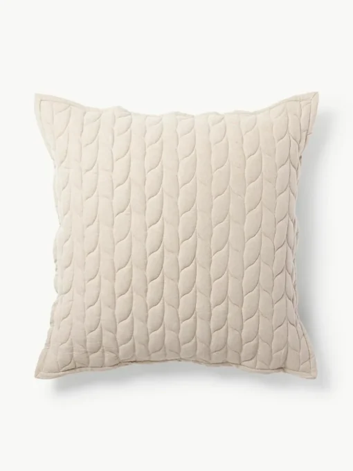 Flanell-Kissen Selby mit Strukturmuster