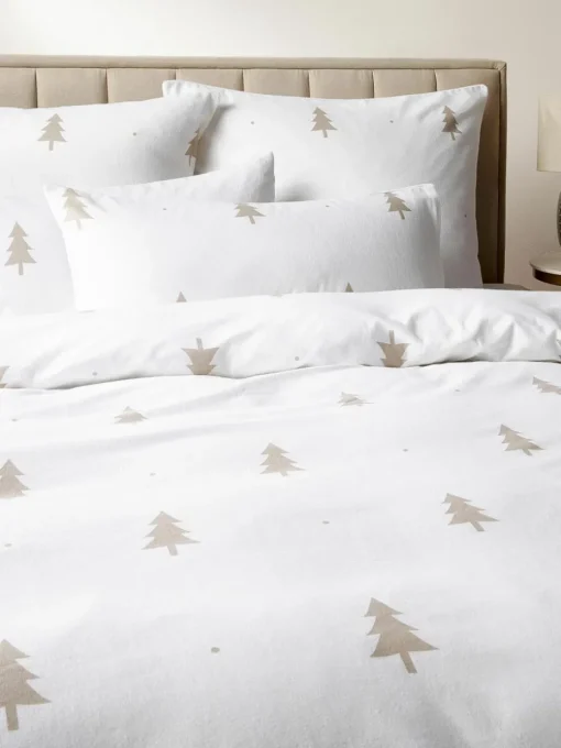 Flanell-Kopfkissenbezug X-mas Tree mit weihnachtlichem Motiv