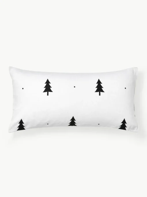 Flanell-Kopfkissenbezug X-mas Tree mit weihnachtlichem Motiv