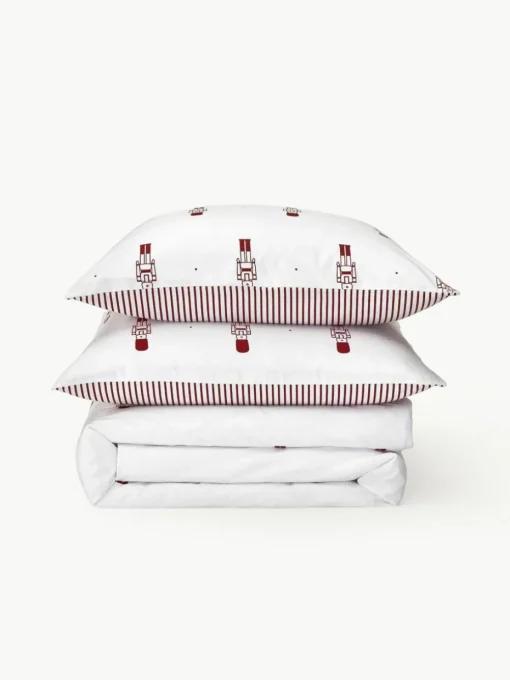 Flanell-Wendebettdeckenbezug Noan mit Nussknackermotiv