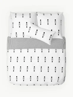 Flanell-Wendebettdeckenbezug Noan mit Nussknackermotiv