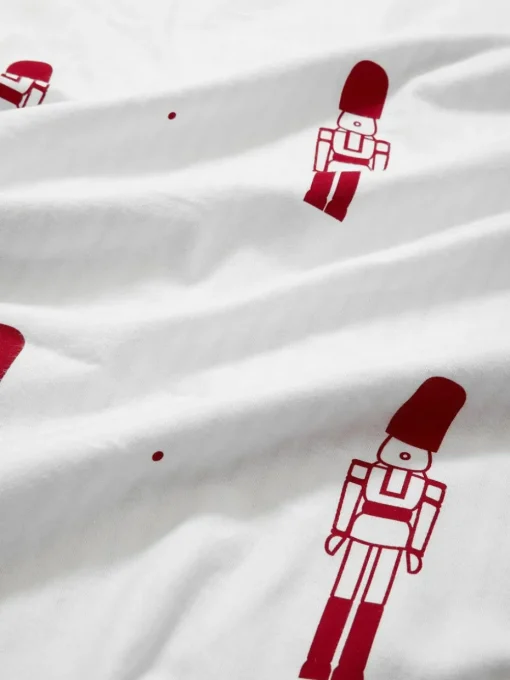 Flanell-Wendebettdeckenbezug Noan mit Nussknackermotiv