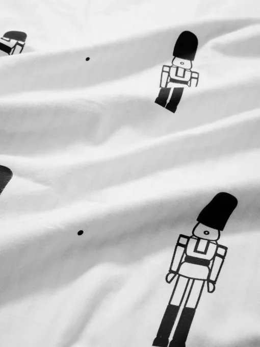Flanell-Wendebettdeckenbezug Noan mit Nussknackermotiv