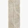 Flauschiger Hochflor-Läufer Jade mit erhabener Hoch-Tief-Struktur