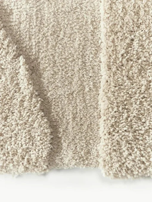 Flauschiger Hochflor-Läufer Jade mit erhabener Hoch-Tief-Struktur