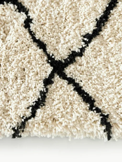 Flauschiger Hochflor-Läufer Naima, handgetuftet
