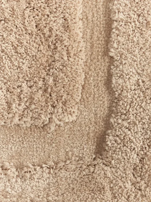 Flauschiger Hochflor-Läufer Genève mit erhabener Hoch-Tief-Struktur
