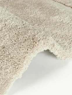 Flauschiger Hochflor-Läufer Jade mit erhabener Hoch-Tief-Struktur