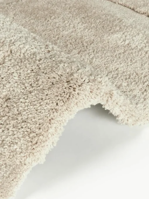 Flauschiger Hochflor-Läufer Jade mit erhabener Hoch-Tief-Struktur