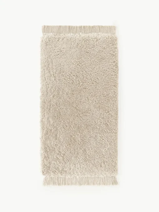 Flauschiger Hochflor-Teppich Dreamy mit Fransen
