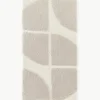 Flauschiger Hochflor-Teppich Jade mit erhabener Hoch-Tief-Struktur