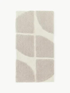 Flauschiger Hochflor-Teppich Jade mit erhabener Hoch-Tief-Struktur