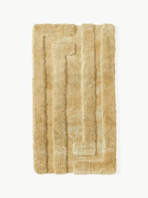 Flauschiger Hochflor-Teppich Genève mit erhabener Hoch-Tief-Struktur
