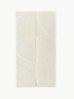 Flauschiger Hochflor-Teppich Jade mit erhabener Hoch-Tief-Struktur