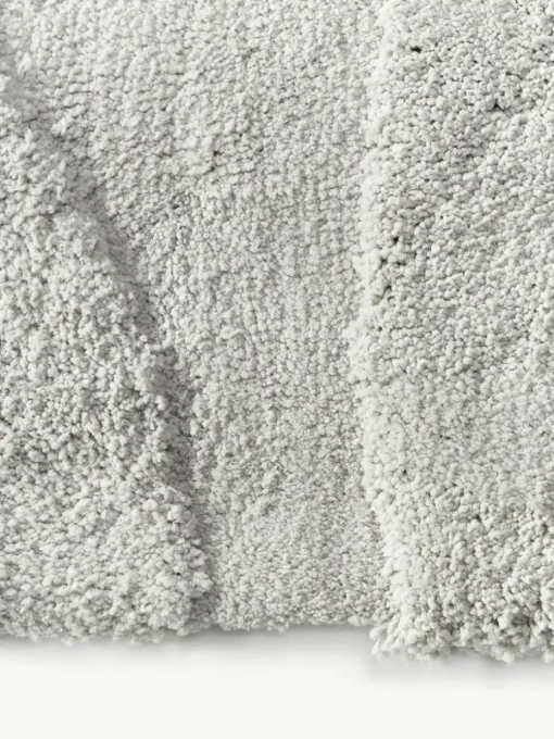 Flauschiger Hochflor-Teppich Jade mit erhabener Hoch-Tief-Struktur