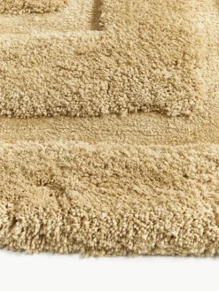 Flauschiger Hochflor-Teppich Genève mit erhabener Hoch-Tief-Struktur