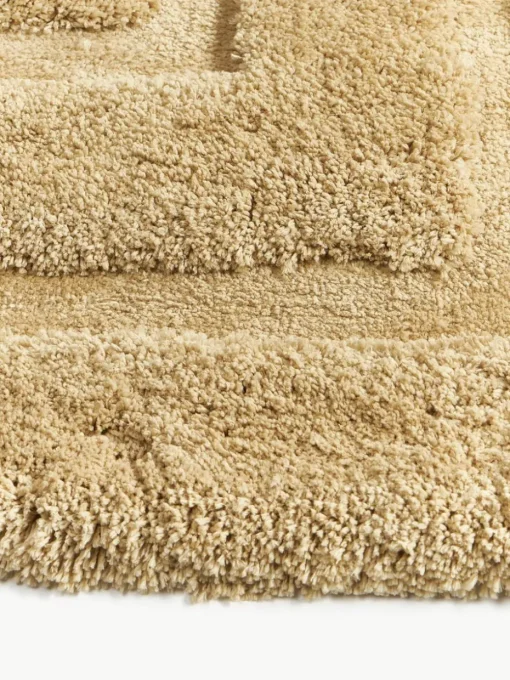 Flauschiger Hochflor-Teppich Genève mit erhabener Hoch-Tief-Struktur