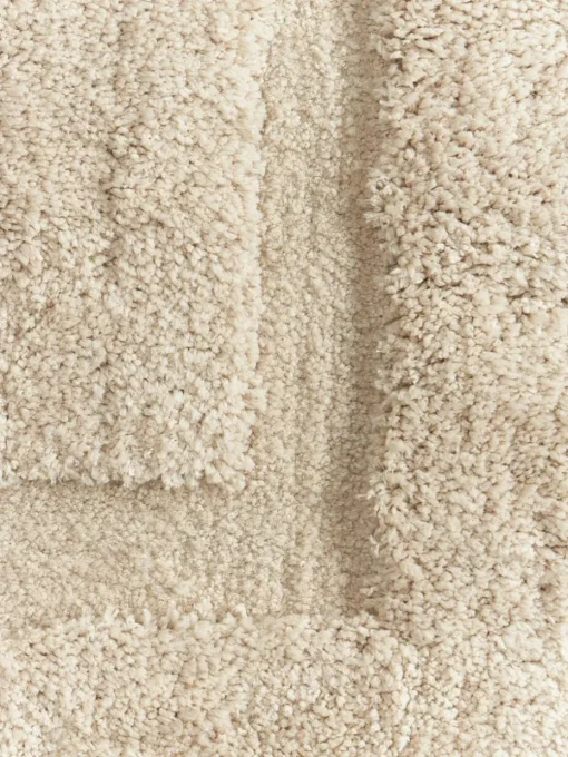 Flauschiger Hochflor-Teppich Jade mit erhabener Hoch-Tief-Struktur