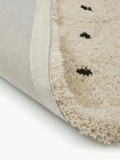 Flauschiger Hochflor-Teppich Ayana, gepunktet
