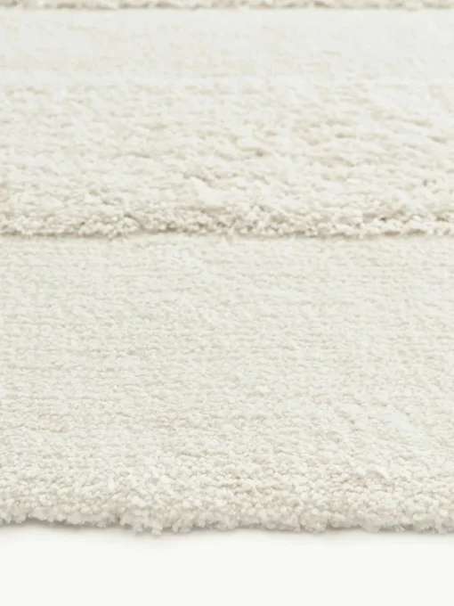 Flauschiger Hochflor-Teppich Zion mit erhabener Hoch-Tief-Struktur