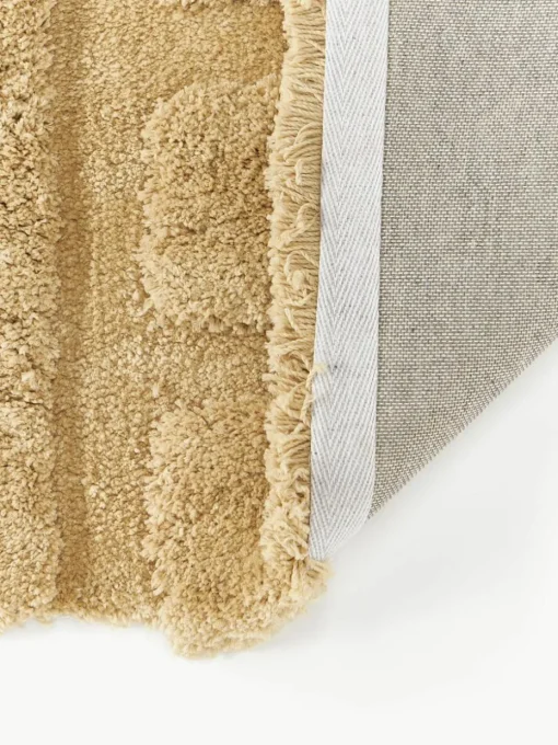 Flauschiger Hochflor-Teppich Genève mit erhabener Hoch-Tief-Struktur
