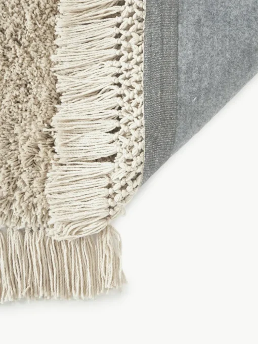 Flauschiger Hochflor-Teppich Dreamy mit Fransen