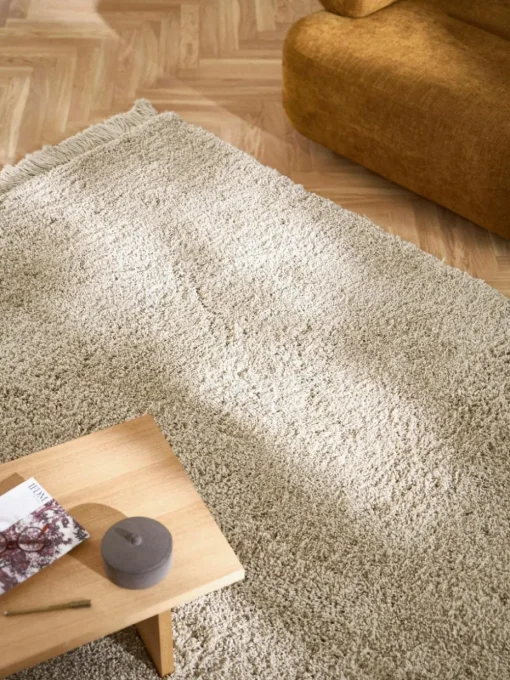 Flauschiger Hochflor-Teppich Dreamy mit Fransen