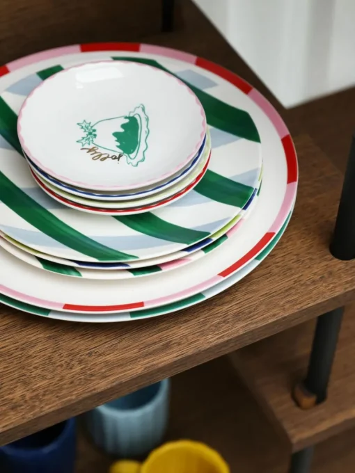 Frühstücksteller Bliss mit weihnachtlichem Design, 4er-Set