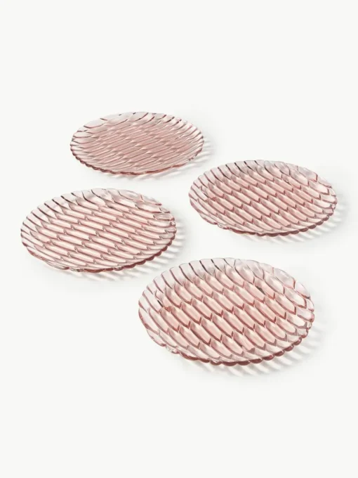 Frühstücksteller Jellies mit Strukturmuster, 4 Stück
