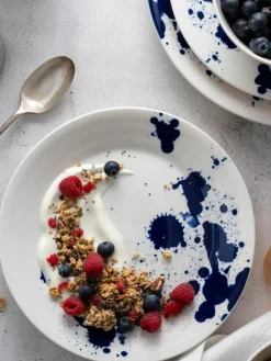 Frühstücksteller Pacific Blue aus Porzellan, 6er-Set