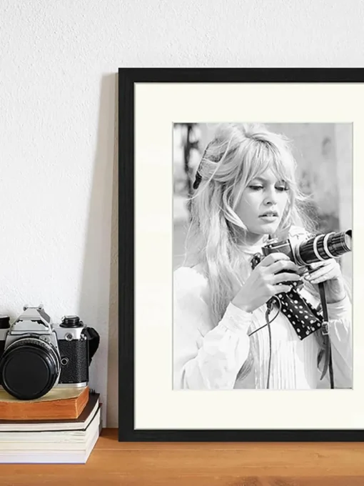 Gerahmter Digitaldruck Brigitte With Her Camera