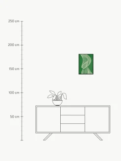 Gerahmter Digitaldruck Green Formation, handgefertigt