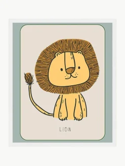 Gerahmter Digitaldruck Lion