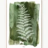 Gerahmter Digitaldruck White Fern
