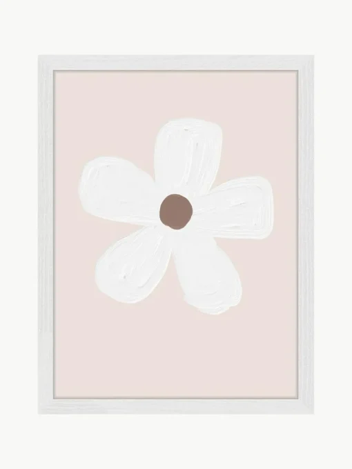 Gerahmter Digitaldruck White Flower
