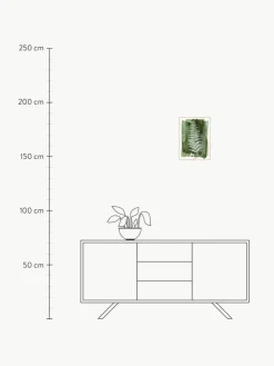 Gerahmter Digitaldruck White Fern