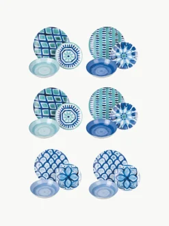 Geschirr-Set Aquazul, 6 Personen (18-tlg.)