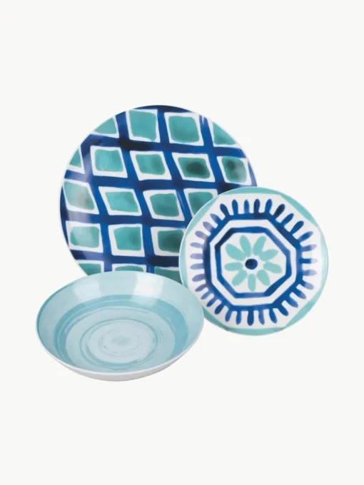 Geschirr-Set Aquazul, 6 Personen (18-tlg.)