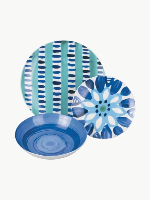Geschirr-Set Aquazul, 6 Personen (18-tlg.)