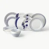 Geschirr-Set Pacific Blue aus Porzellan, 4 Personen (16-tlg.)