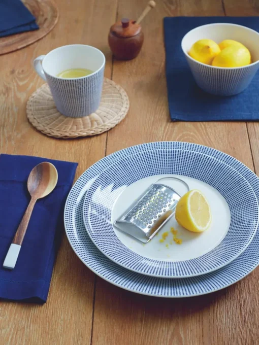 Geschirr-Set Pacific Blue aus Porzellan, 4 Personen (16-tlg.)