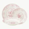 Geschirr-Set Rose mit Blumendesign, 6 Personen (18-tlg.)